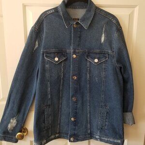 LEE WOMEN'S DISTRESSED DENIM JACKET XL new no tag